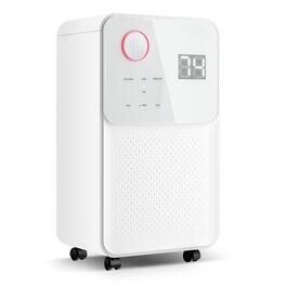 Sugift - 32 Pints 2000 Sq. Ft Dehumidifier for Home and Basements with 3-Color Digital Display - White