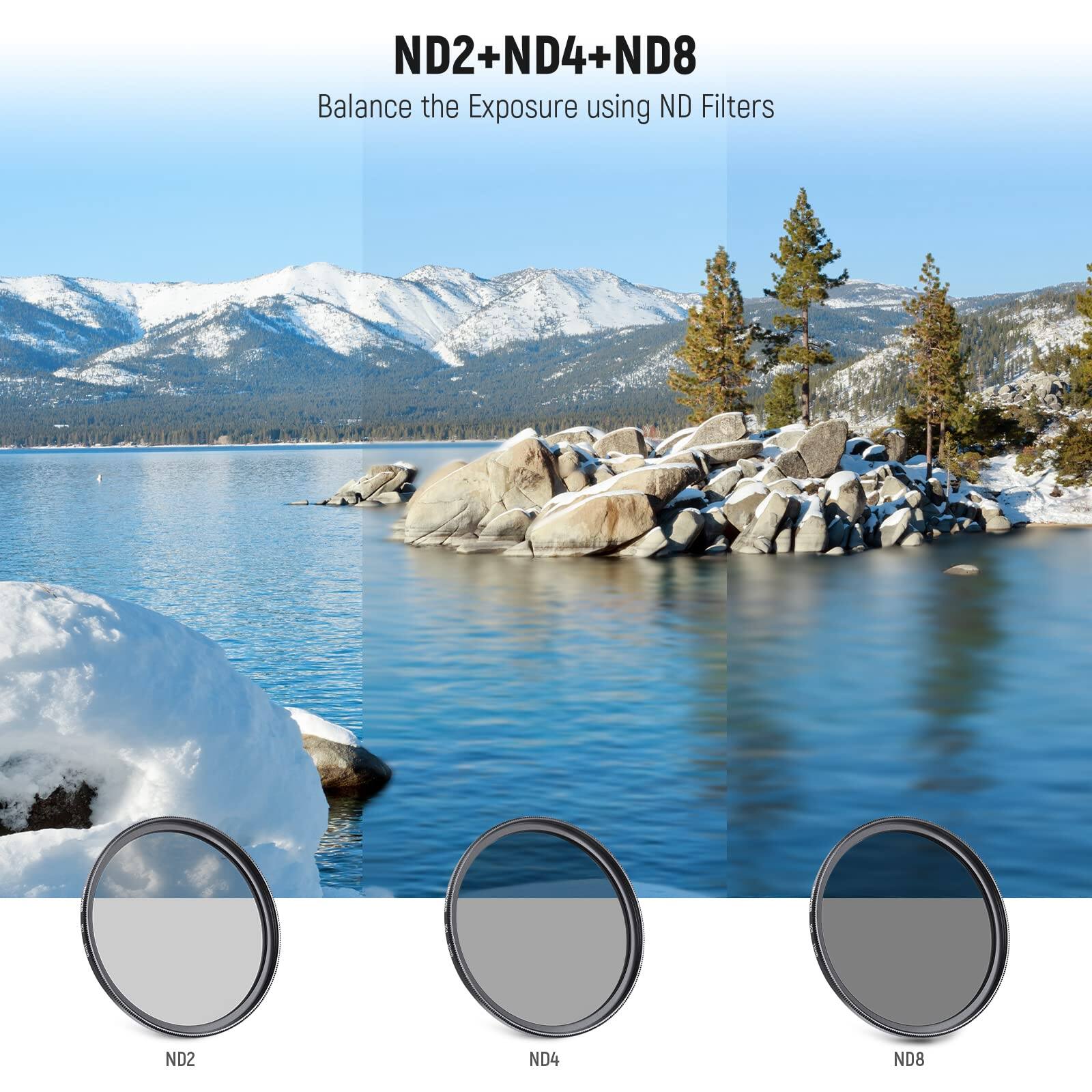 ND2+ND4+ND8  
Balance the Exposure using ND Filters
