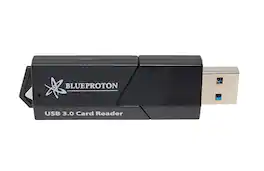 BlueProton - USB 3.0 Multi-Card Reader: Ultimate Portable Data Companion (Black)