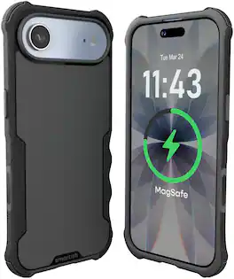 Smartish - iPhone Air MagSafe Case - Gripzilla - Protective Grip Heavy Duty Cover - Black - Black Tie Affair
