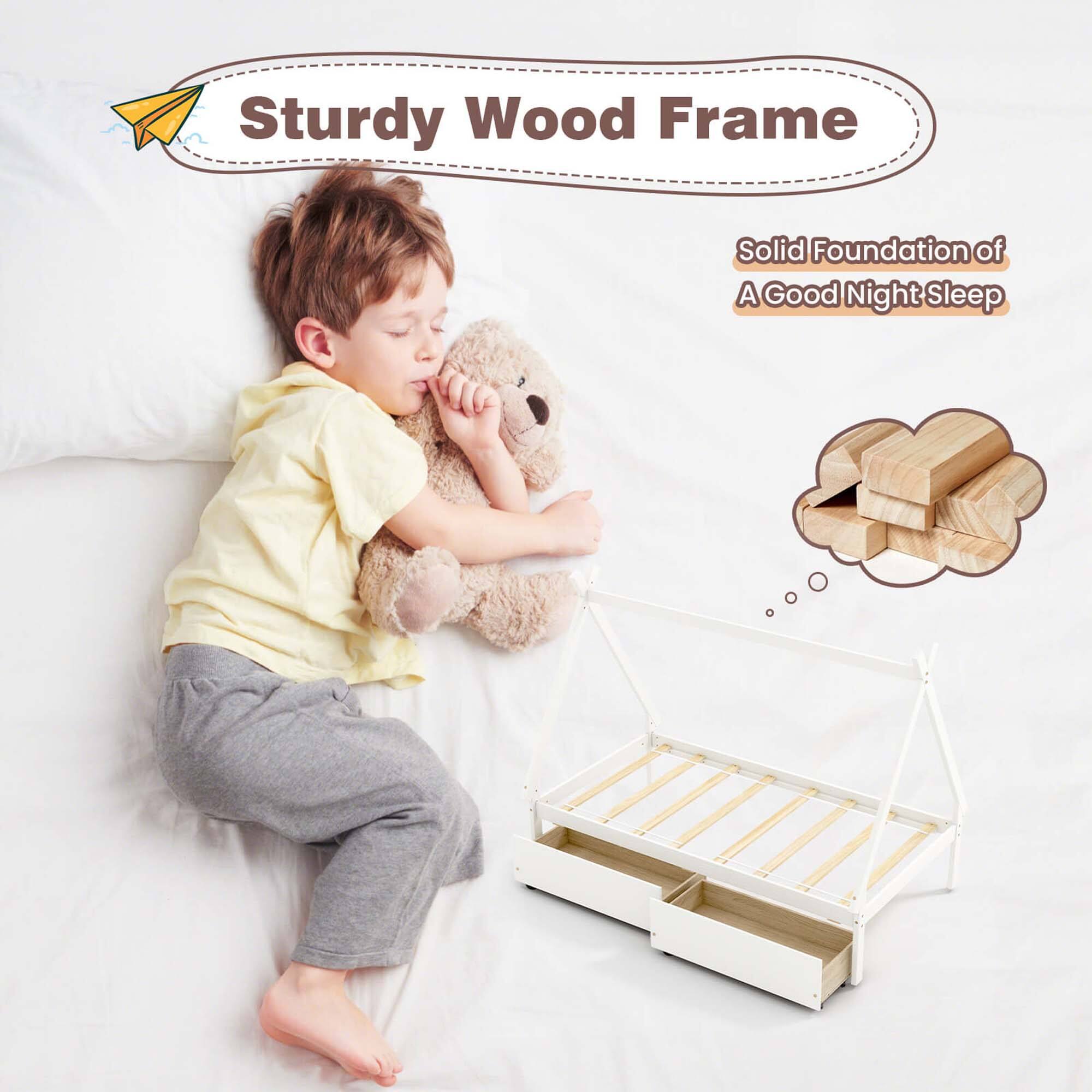Sturdy Wood Frame: Solid Foundation of A Good Night Sleep