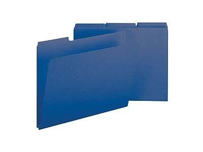 Alt View 4. Smead -  50% Recycled File Folder, 1/3-Cut Tab, Letter Size, Dark Blue, 25/Box  - Dark Blue.