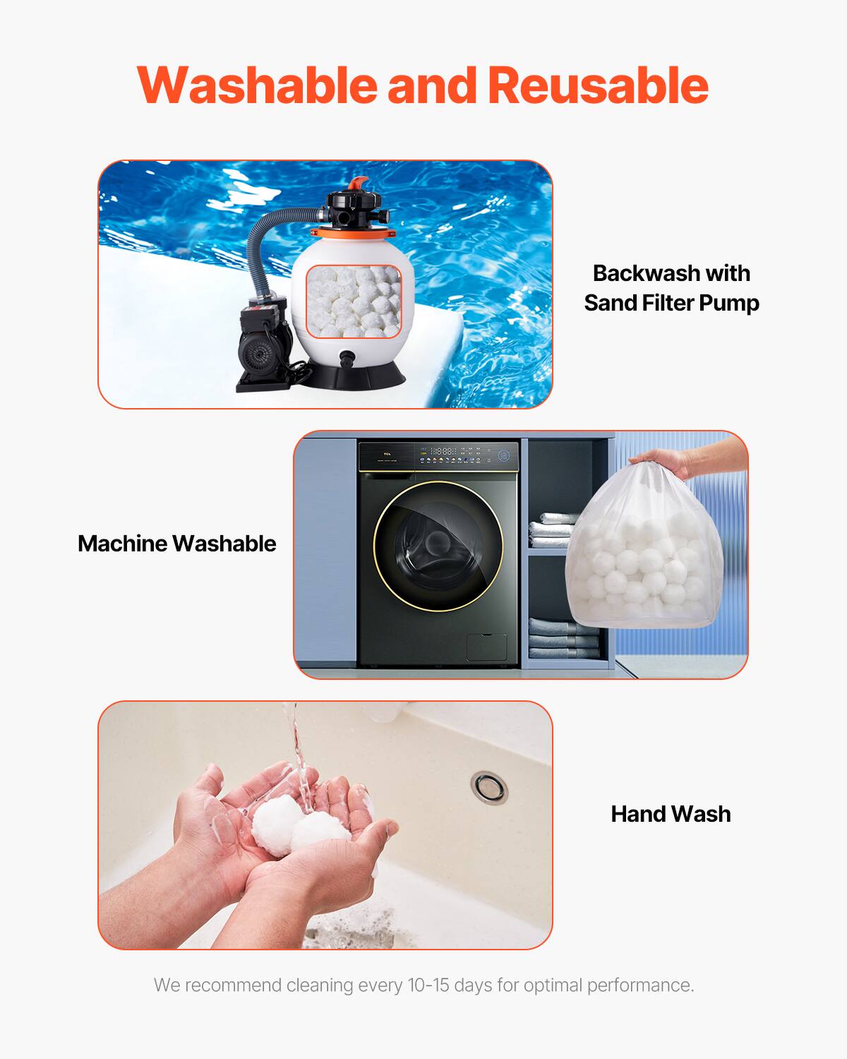 Washable and Reusable Backwash with Sand Filter Pump: 880 DRCE

Machine Washable
Hand Wash

We recommend cleaning every 10-15 days for optimal performance.