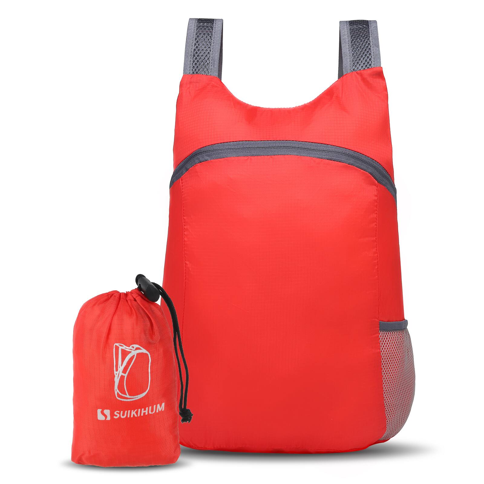 Alt View 1. Unique Bargains - 20L Ultra Hiking-Daypack Lightweight Foldable Travel Packable Backpack for Camping Cycling Outdoor - Red.