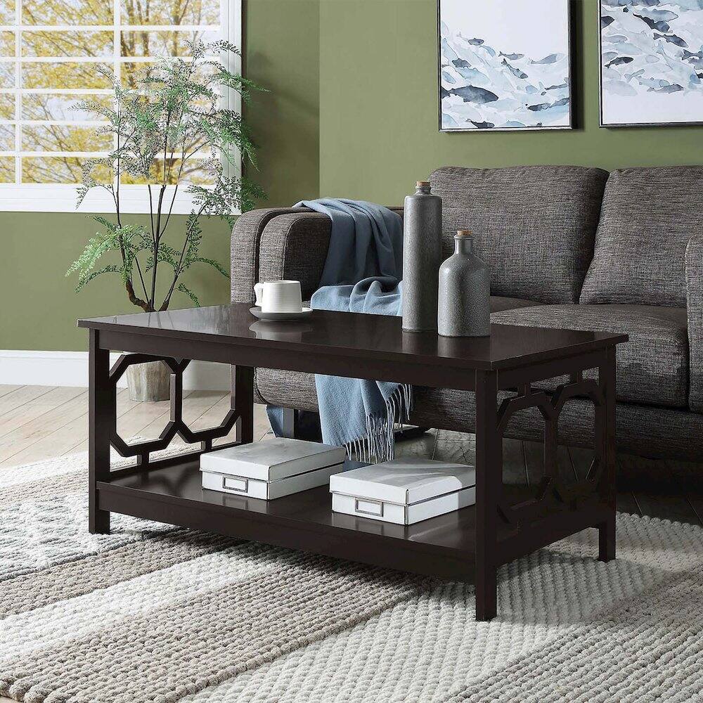Left. Convenience Concepts - Omega Coffee Table with Shelf Espresso - Espresso.