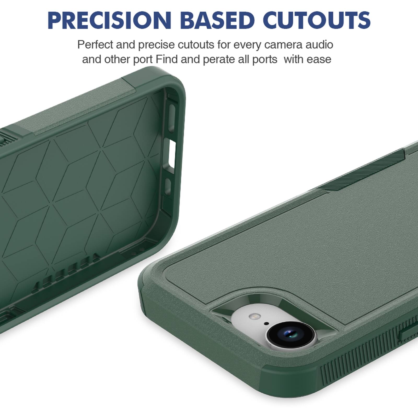 PRECISION BASED CUTOUTS  
Perfect and precise cutouts for every camera, audio, and other port. Find and operate all ports with ease.