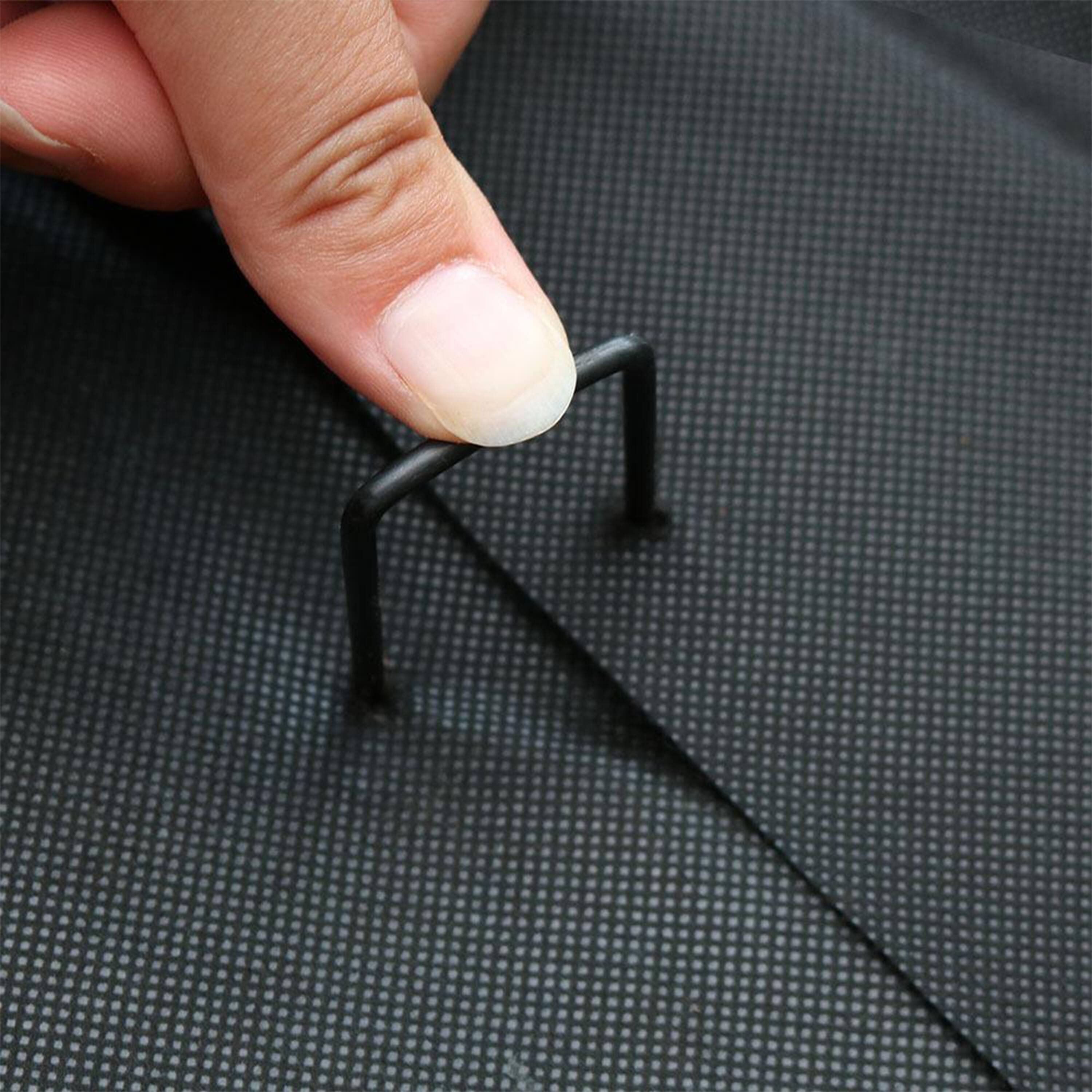 Alt View 5. Sunnydaze - 12 in Galvanized Steel Garden/Landscape Staples - Set of 100 - Silver.