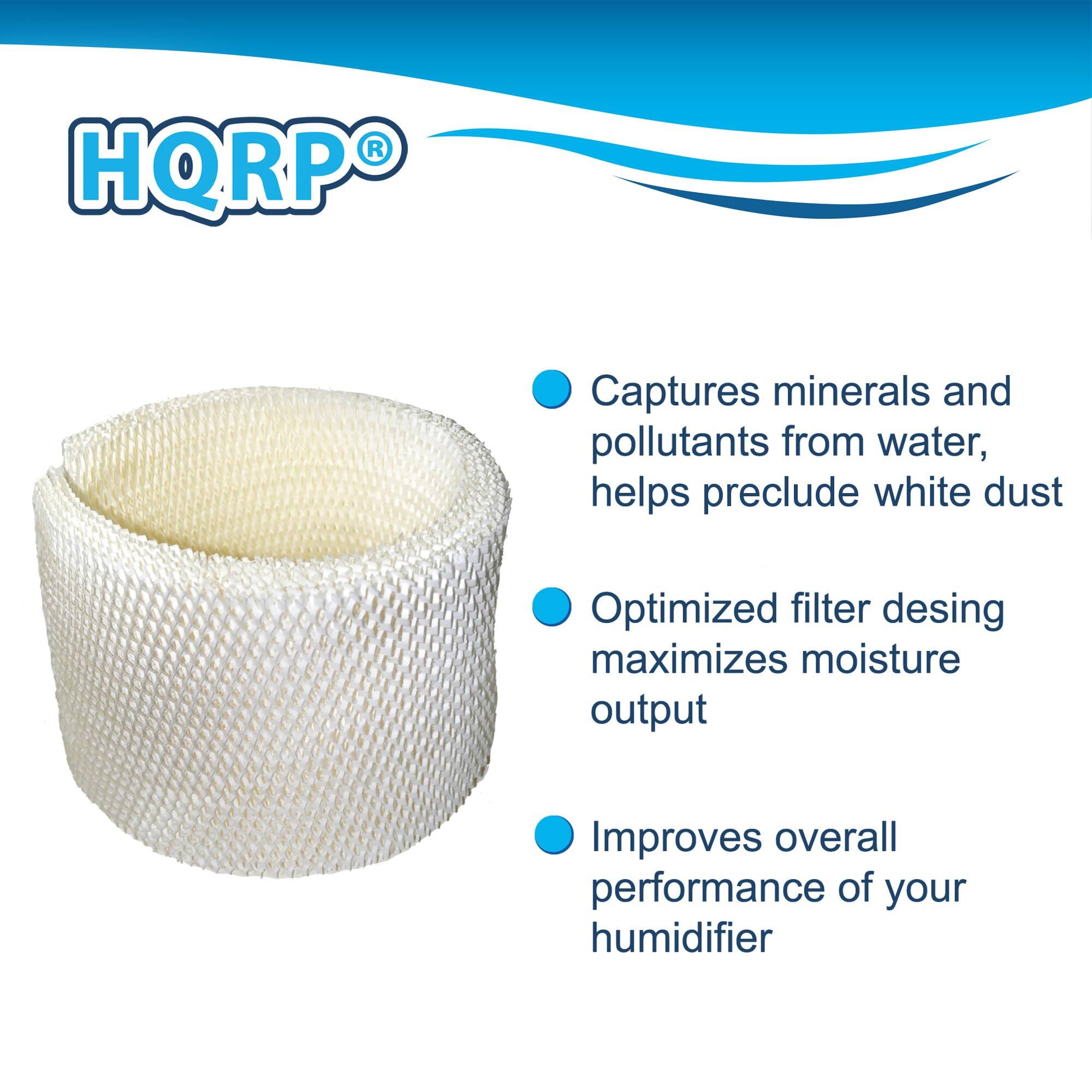 HQRP Captures minerals and pollutants from water, helps preclude white dust  
Optimized filter design maximizes moisture output  
Improves overall performance of your humidifier