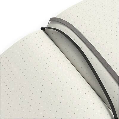 Alt View 2. TRU RED - Medium Flexible Cover Dotted Journal, 5 1/2" x 8" - Black.