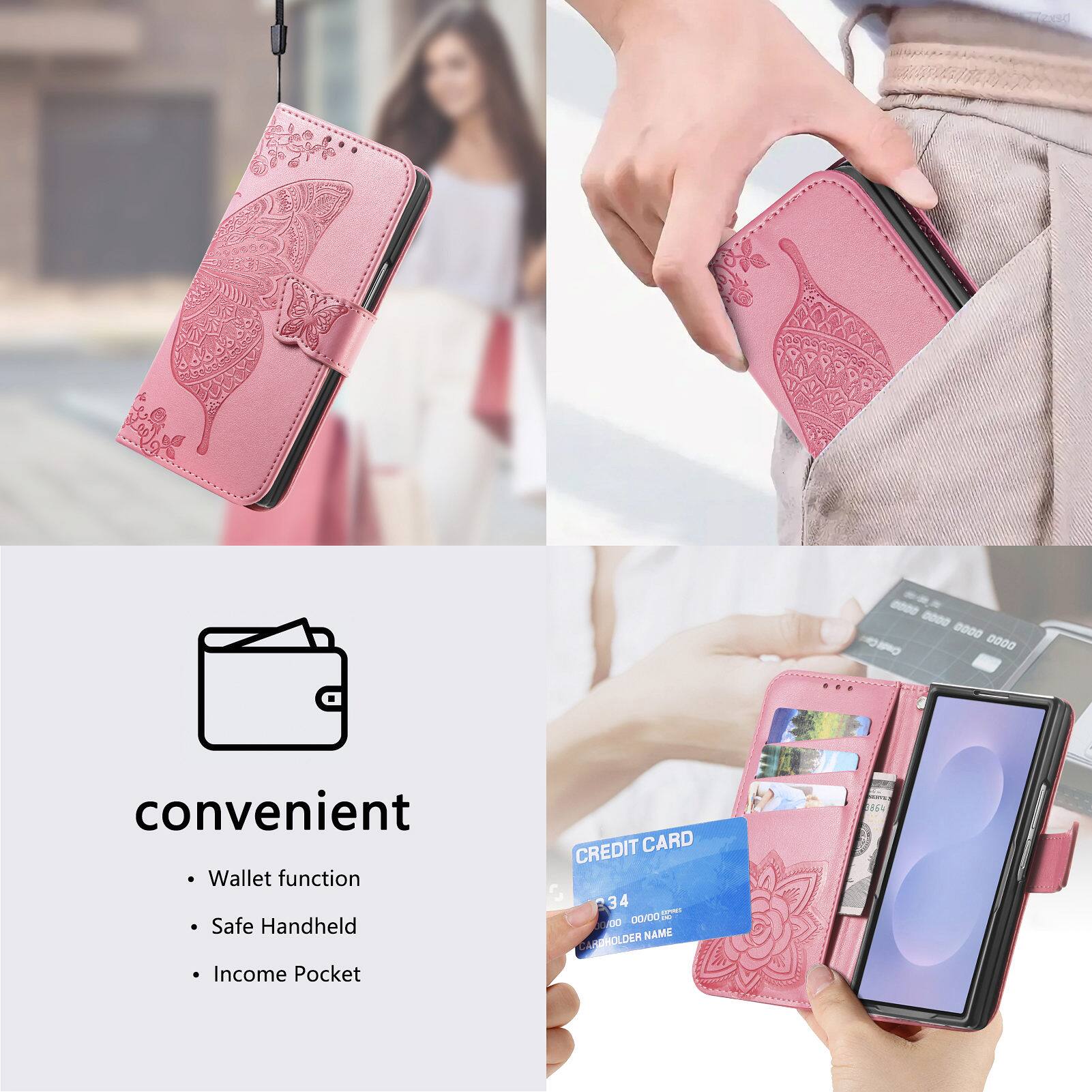 0000 0000 - NO 0000 convenient Wallet function Safe Handheld Income Pocket CREDIT CARD 34 4 - 8 00/00 NAME CARDHOLDER