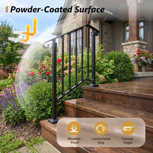 - Powder-Coated Surface
- Weather-Proof
- Comfortable Grip
- Curved Edges
