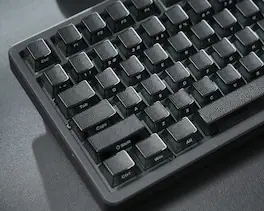 Womier - Clear keycaps Jelly Set,Custom Cherry Profile Compatible with US Layout Mechanical Keyboard - Black