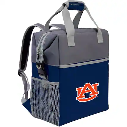 Front. Logo Brands - Auburn Tigers Colorblock Backpack Cooler - Multicolor.