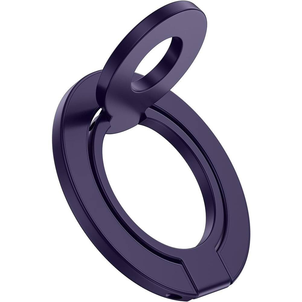 Front. PARKER SLATER - Magnetic Phone Ring Holder with Foldable Stand & Two-Sided Kickstand – Purple - Purple.