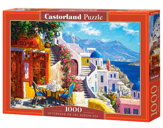 Castorland Puzzle, 1000, Afternoon on the Aegean Sea, 68x7 cm/c, 26818,5, 18.5, 20.1, No G-104130-2, TOPIOE MA, MENU