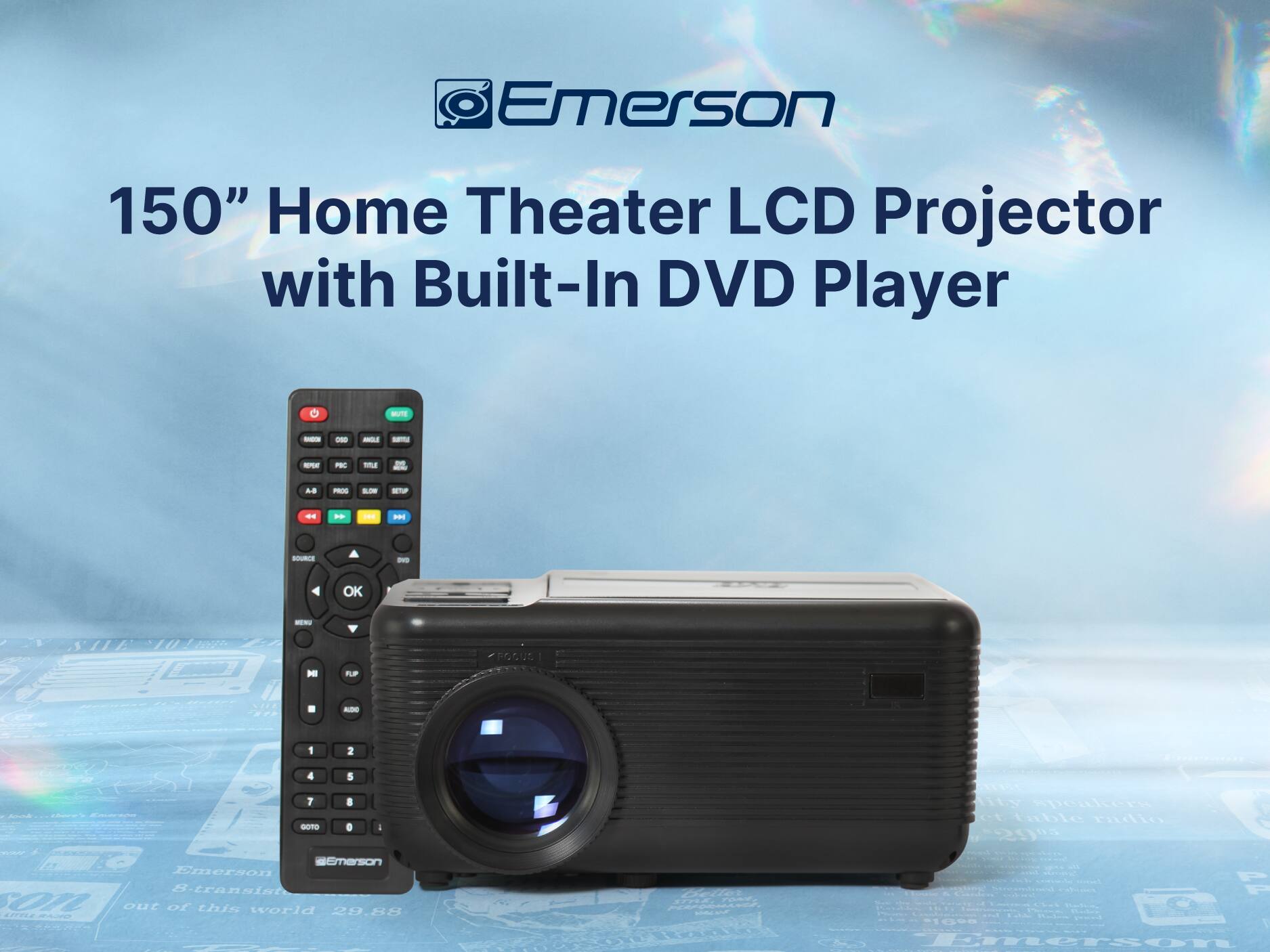 Emerson 150" Home Theater LCD Projector with Built-In DVD Player

Emerson
Emerson S.transist C7L out of this world 29.88
Emerson
