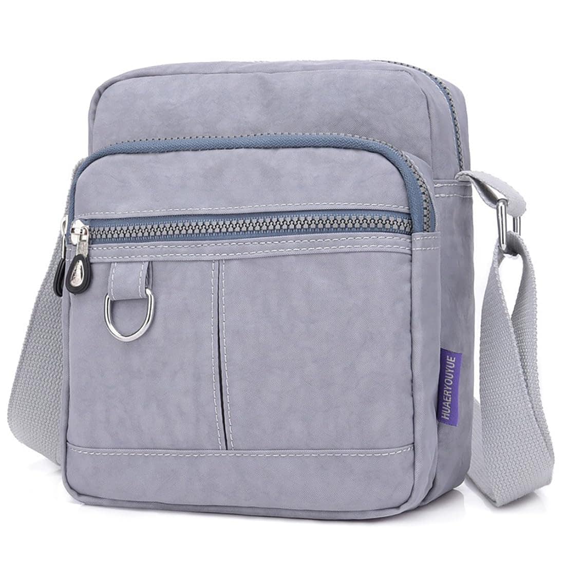 Live At Space - Crossbody Bag Purse For Women Nylon Waterproof Shoulder Handbags Casual Travel Messenger Lightweight Pocketbooks - Gray