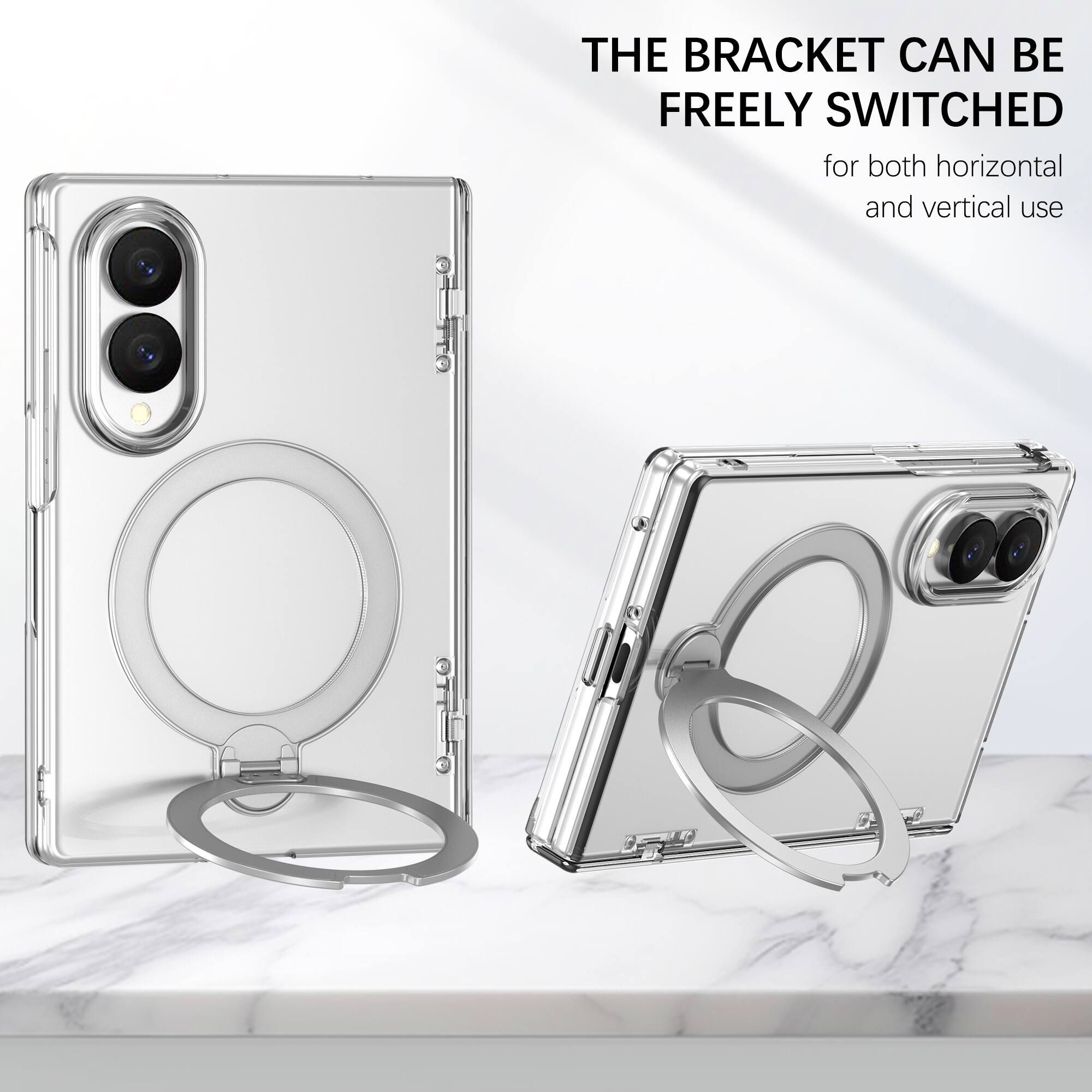 THE BRACKET CAN BE FREELY SWITCHED for both horizontal and vertical use