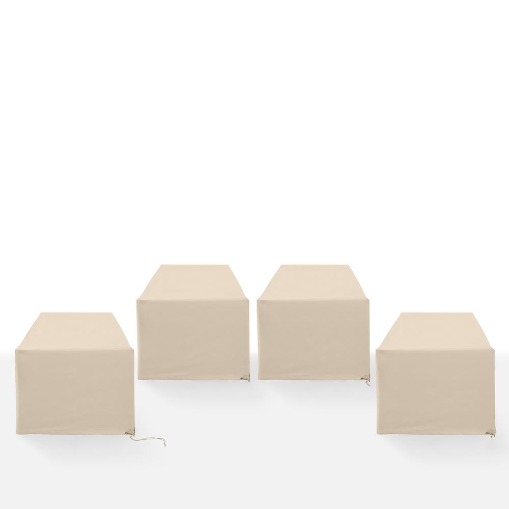 Back. Crosley Furniture - 4Pc Outdoor Chair Furniture Cover Set - 4 Chairs - Tan.