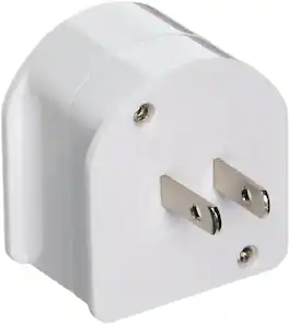 Ceptics - South Africa to USA/Australia Plug Adapter – Type M to Type A/I Converter – Dual Voltage Charger Support - White