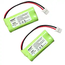 HQRP - Cordless Phone Battery Pack 2-Pack 2.4 V 800 mAh NiMH for VTech CS6328 CS6329 LS6325