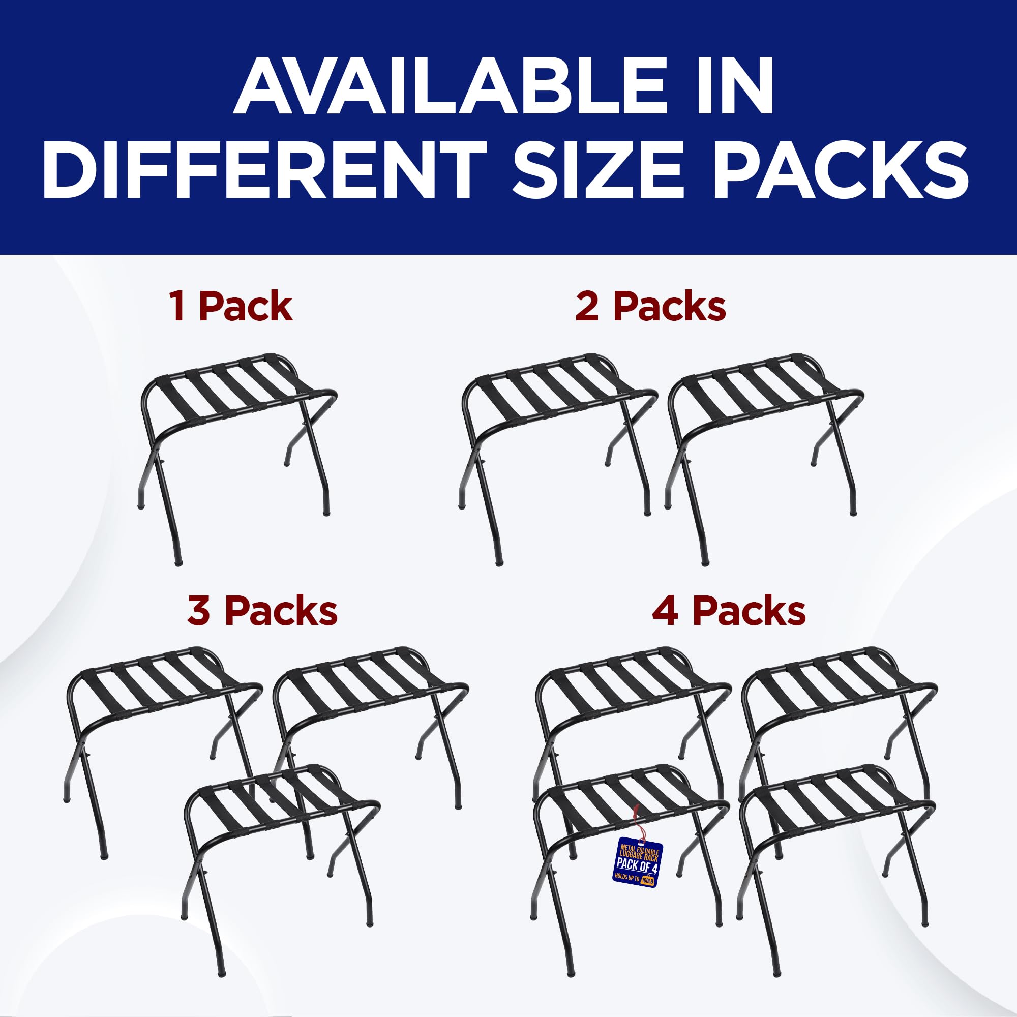 AVAILABLE IN DIFFERENT SIZE PACKS 1 Pack 2 Packs 3 Packs 4 Packs PACK OF 4