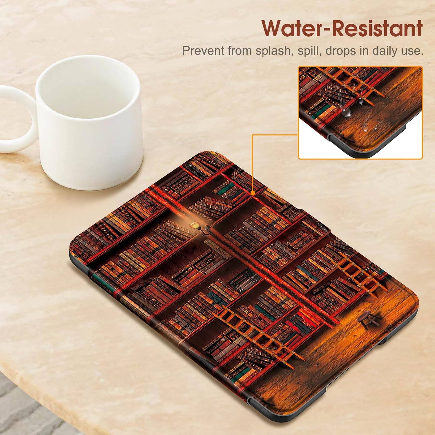 Water-Resistant  
Prevent from splash, spill, drops in daily use.