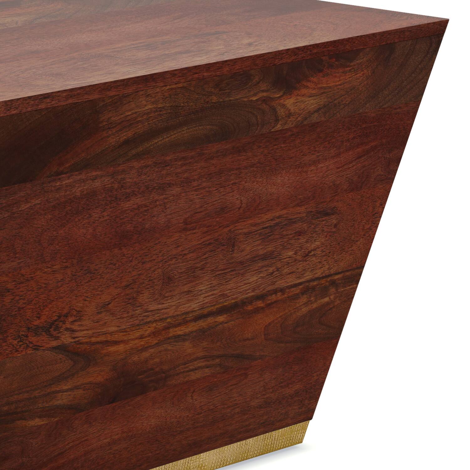 Alt View 14. Simpli Home - Abba  Square Coffee Table - Cognac Brown.