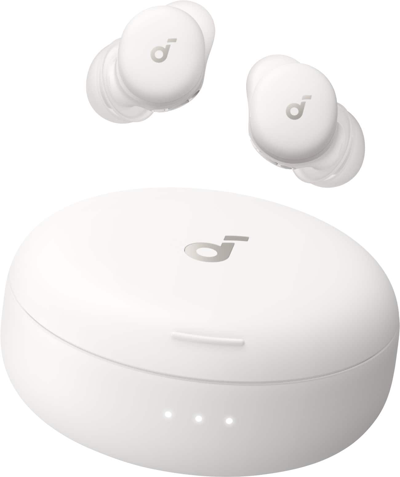 Soundcore - by Anker Sleep A30 Smart Wireless Bluetooth ANC In-Ear Sleep Earbuds for General Use - Moonlit White - Front_Zoom