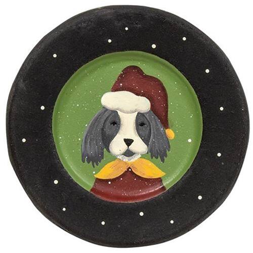 Left. BreeBe - *Christmas Dog Plate 4 Asstd. - Multicolor.