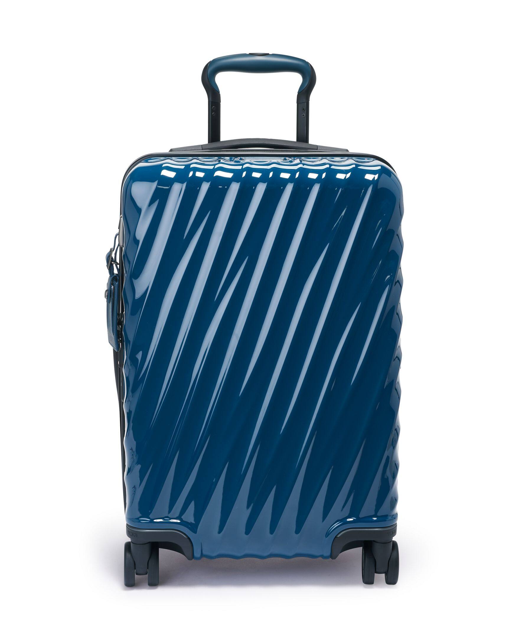 Front. TUMI - 19 Degree International Expandable Spinner Carry-On Suitcase - Dark Turquoise.