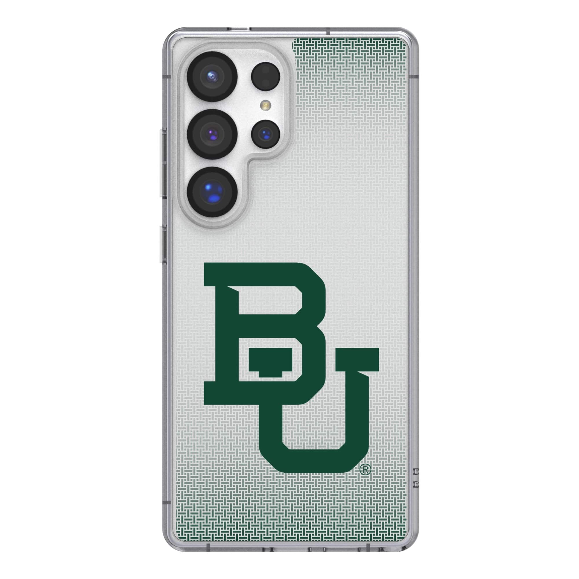Front. Keyscaper - Baylor Bears Linen Logo Galaxy Clear Case - S24 - Multicolor.