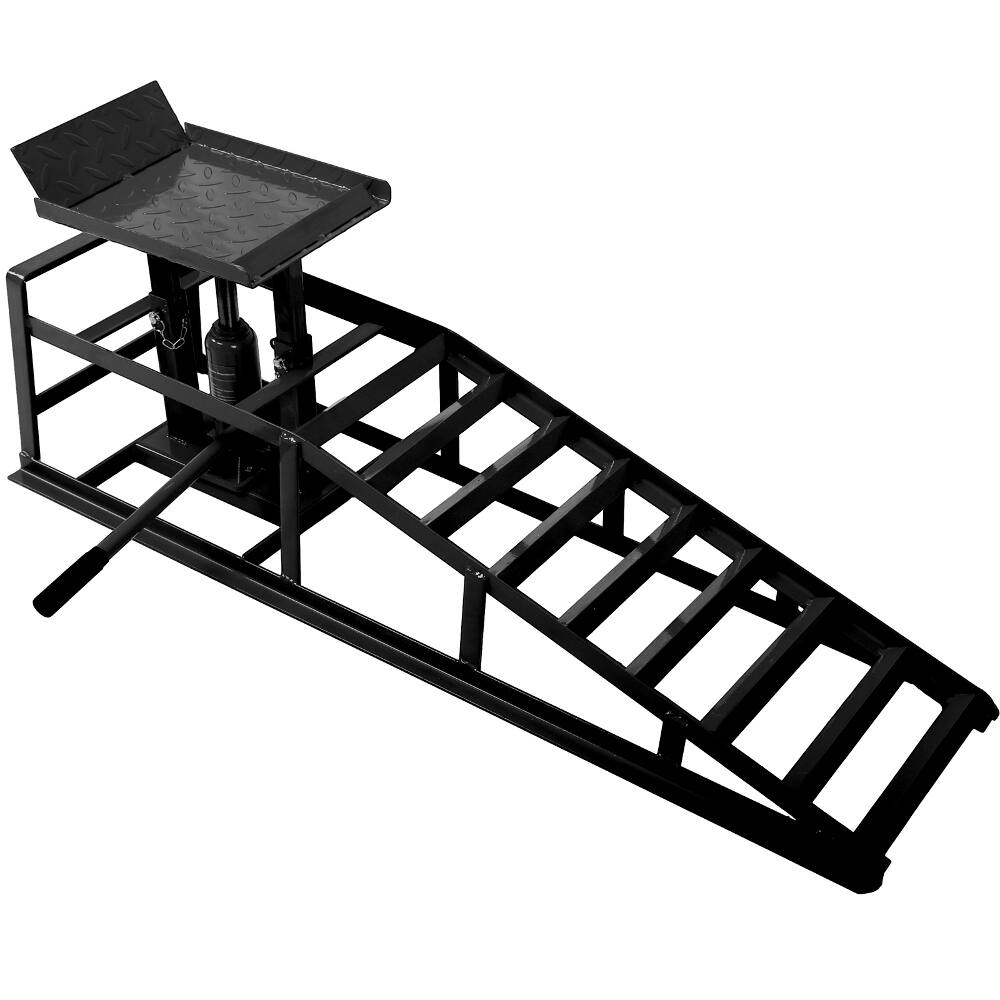 Angle. Ropilly - Ropilly Hydraulic Car Ramps 5 Ton Truck Service Ramps Adjustable Lift Repair Frame.