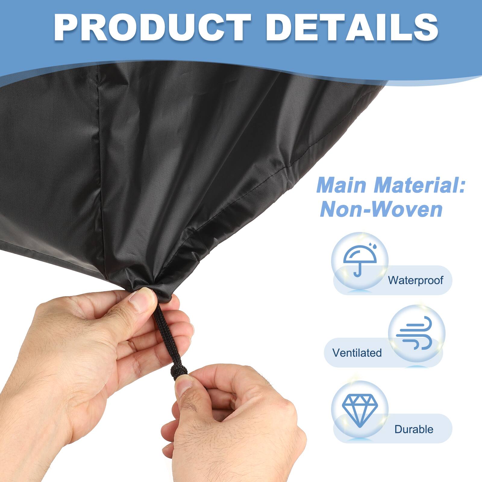 PRODUCT DETAILS  
Main Material: Non-Woven  
Waterproof  
Ventilated  
Durable
