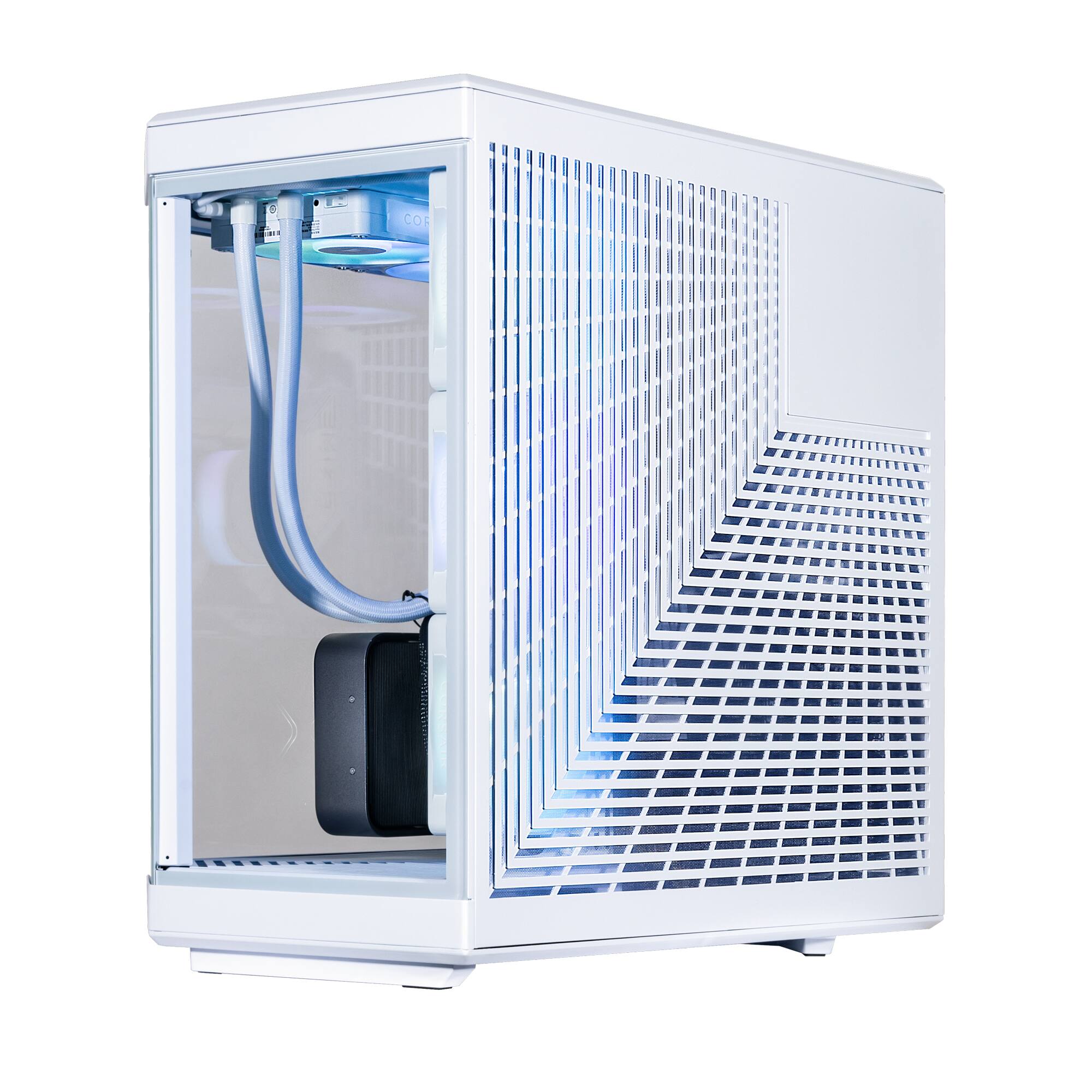 Alt View 4. Velztorm - Velztorm LCD Praetix Gaming Desktop (i9-14900K, 64GB, 2TB SSD + 6TB 3.5 HDD, RTX 5090, Win 11 Pro ) - White.