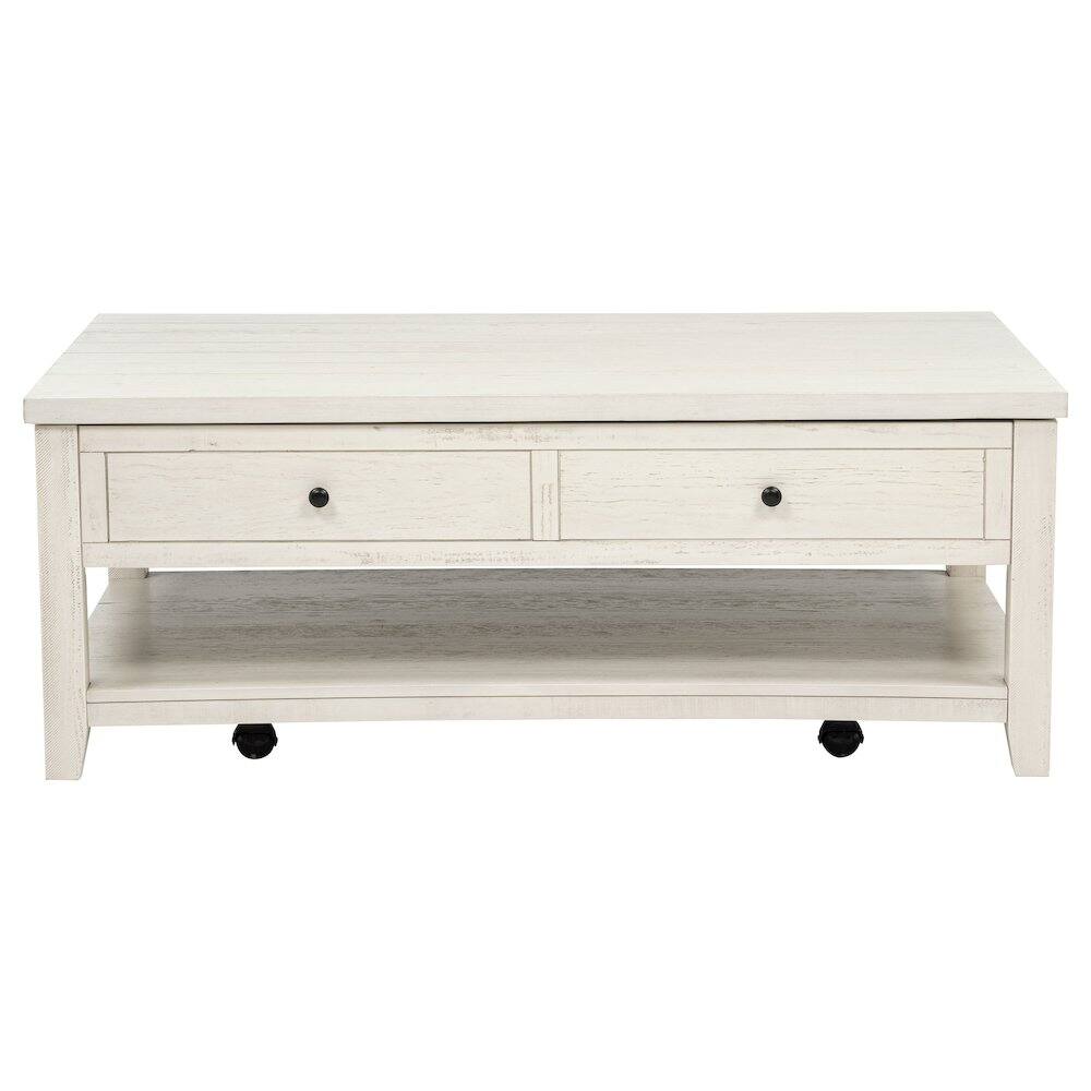 Alt View 1. Coaster Co. of America - Payne 48-inch Mobile Lift Top Coffee Table Distressed White - Distressed White.