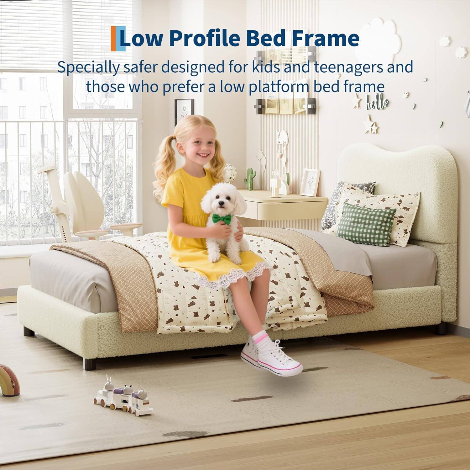 Low Profile Bed Frame

Specially safer designed for kids and teenagers and those who prefer a low platform bed frame