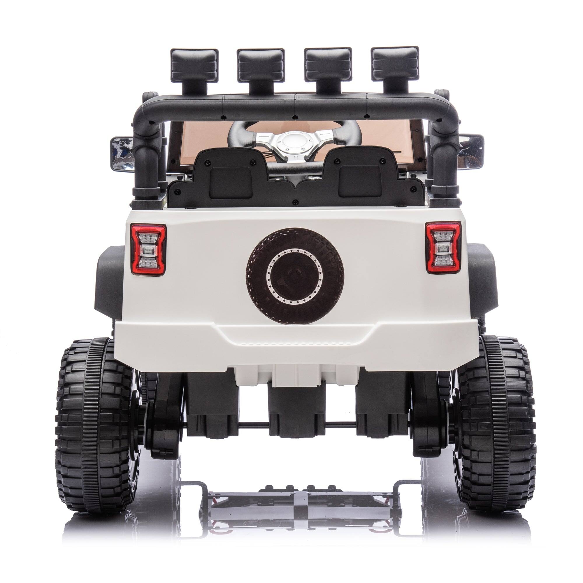 Alt View 1. Boyel Living - 3+ White 24V Kids Ride On UTV with Parents Remote Control 4Wheel Shock Absorption - white.