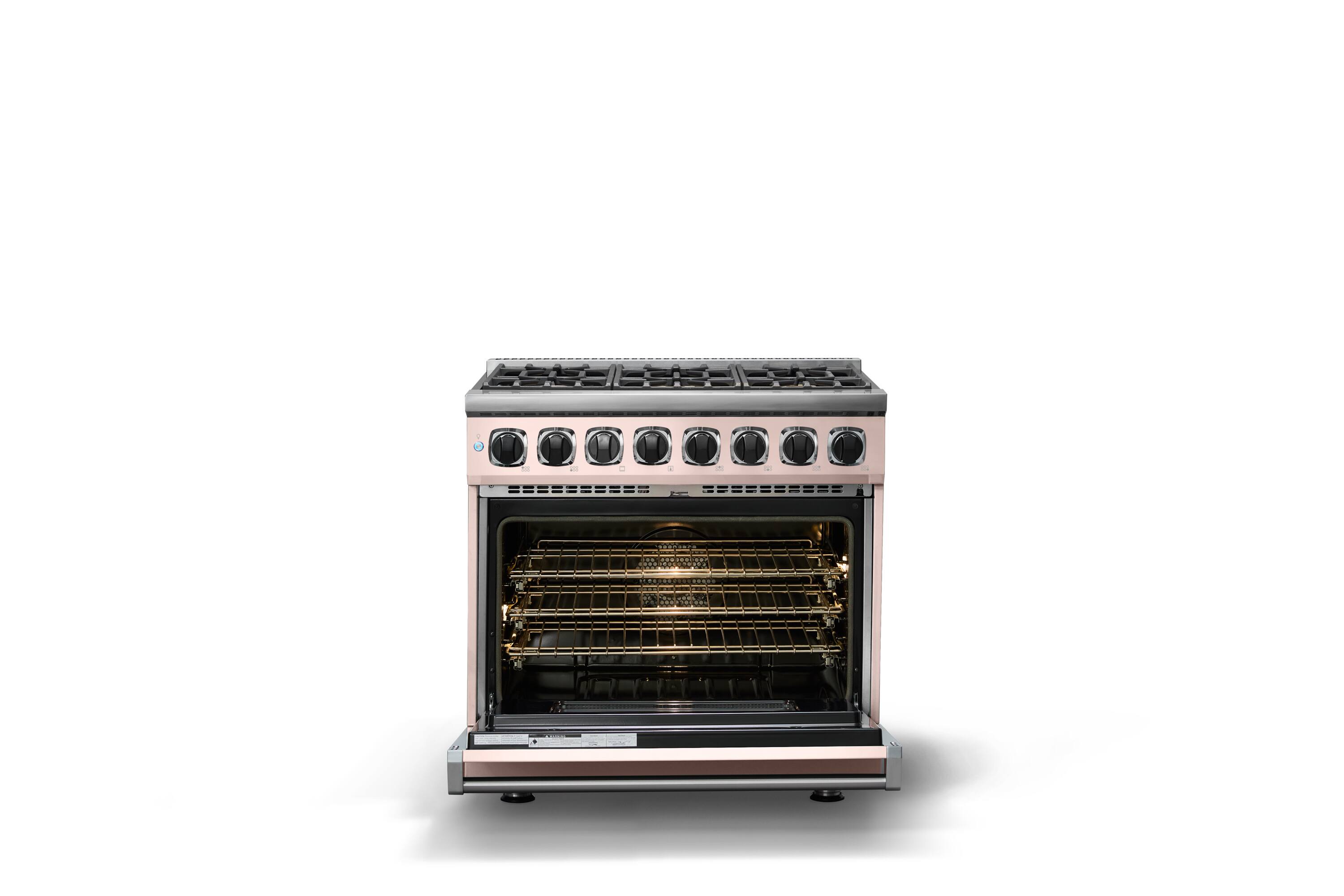 Alt View 1. Viking - 36"W. 7Series  5.6 Cu. Ft. Dual Fuel Self-Clean 6 Burner Range-Blush - Blush.