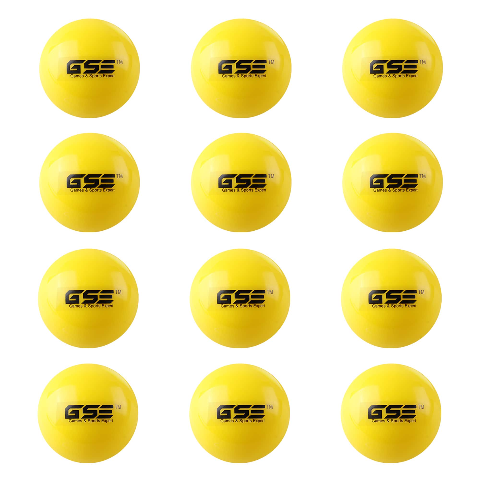 GSE Games & Sports Expert - 12-Pack 3" Weighted Baseballs,Weighted Softballs,Training Baseballs for All Skill Levels.(/12oz) - YELLOW