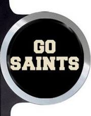 Alt View 2. PRORUN - New Orleans - Go Saints - Automotive License Plate Frame with Team Badges - Multi.