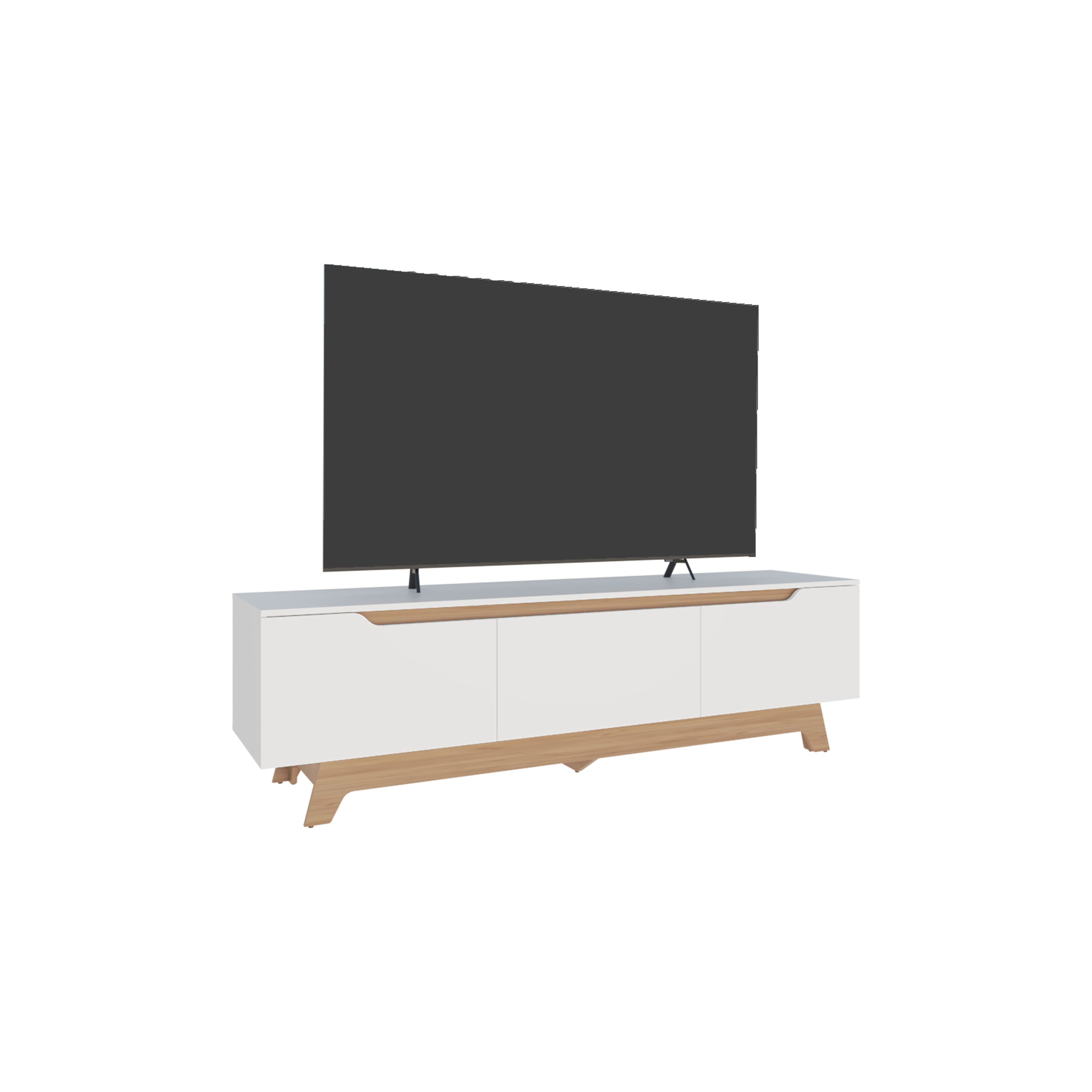 Spaco - Modern TV Stand, Entertainment Center Media Console for 50-60" TVs, 2 Door 1 Drawer Media Cabinet, for Living Room - Multi