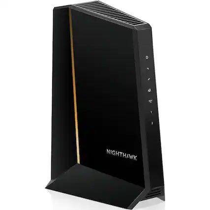 Front. NETGEAR - Nighthawk Mid/High-Split DOCSIS 3.1 Cable Modem - Black.