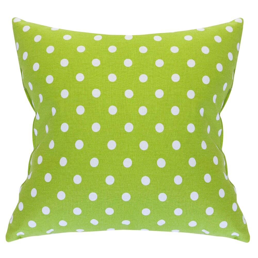 Front. Majestic Home - Pillow 24x24 Polka Dot (Small) Lime - Green.