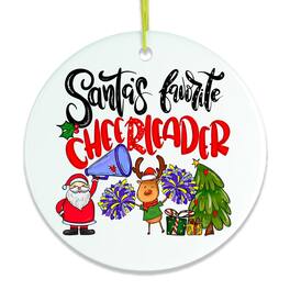 OrnamentallyYou - Santas Favorite Cheerleader Christmas Ornament - Multi-colored