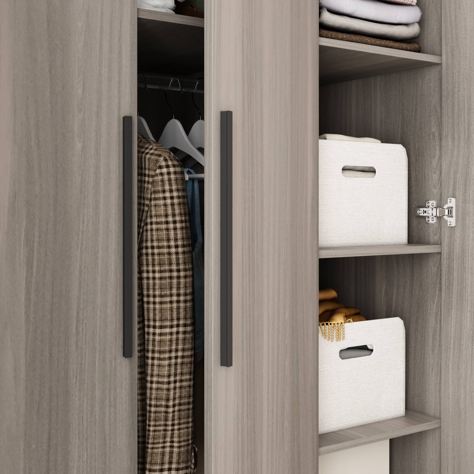 Alt View 10. FUFU & GAGA - FUFU&GAGA 3 - Door Wardrobe: Modern Minimalist Storage with Anti - Tip Safety - Gray.