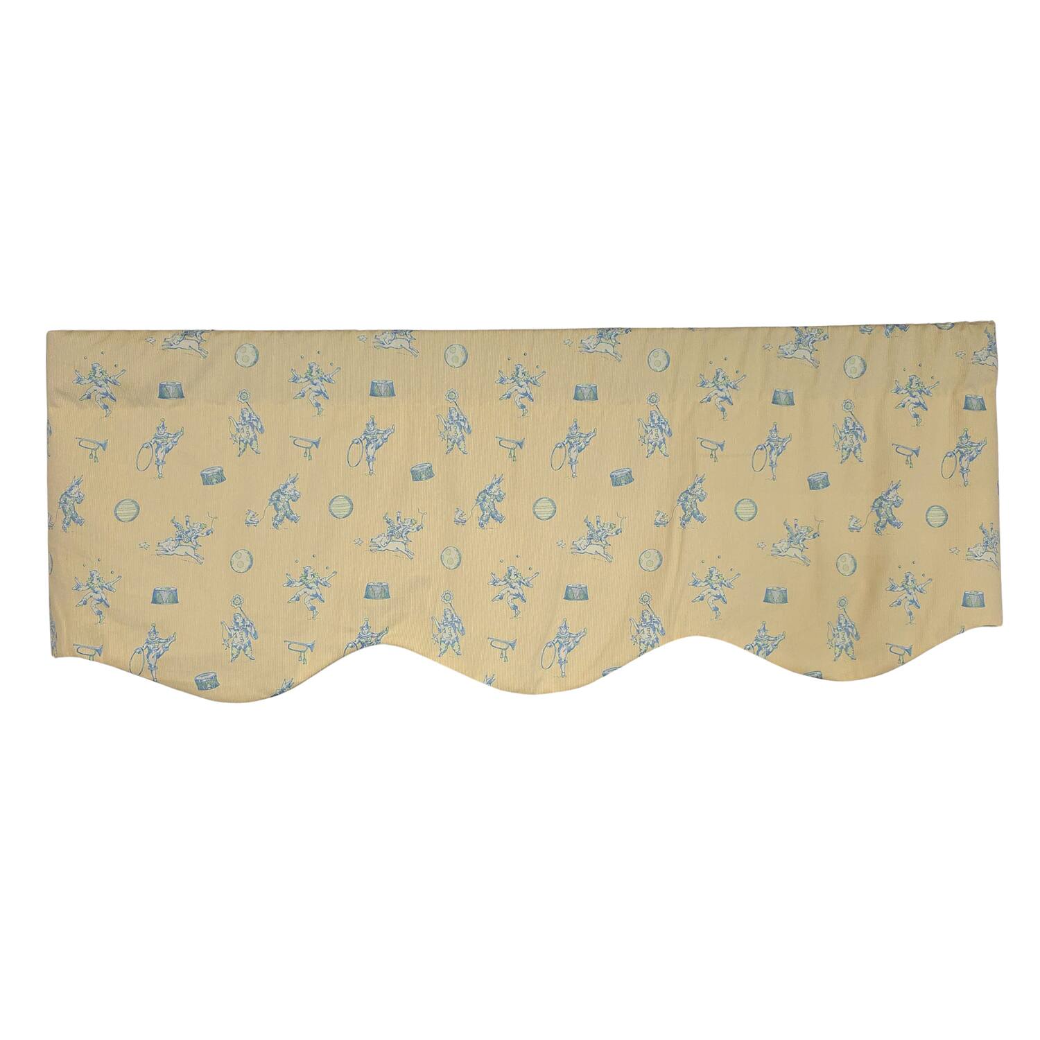 Left. RLF Home - RLF Home Circus Provance Window Valance 100% Cotton Lined Rod Pocket 50" x 17" Yellow - Yellow.