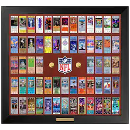 Highland Mint - Super Bowl 60th Anniversary 36" x 40" Game Coin and Ticket Collection Wall Frame - Multicolor