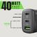 40 WATT FAST CHARGER
USB-C 20W
USB-C 20W
USB-A QC 18W
LED Light Power Indicator
20W Max (Shared, when used at the same time)