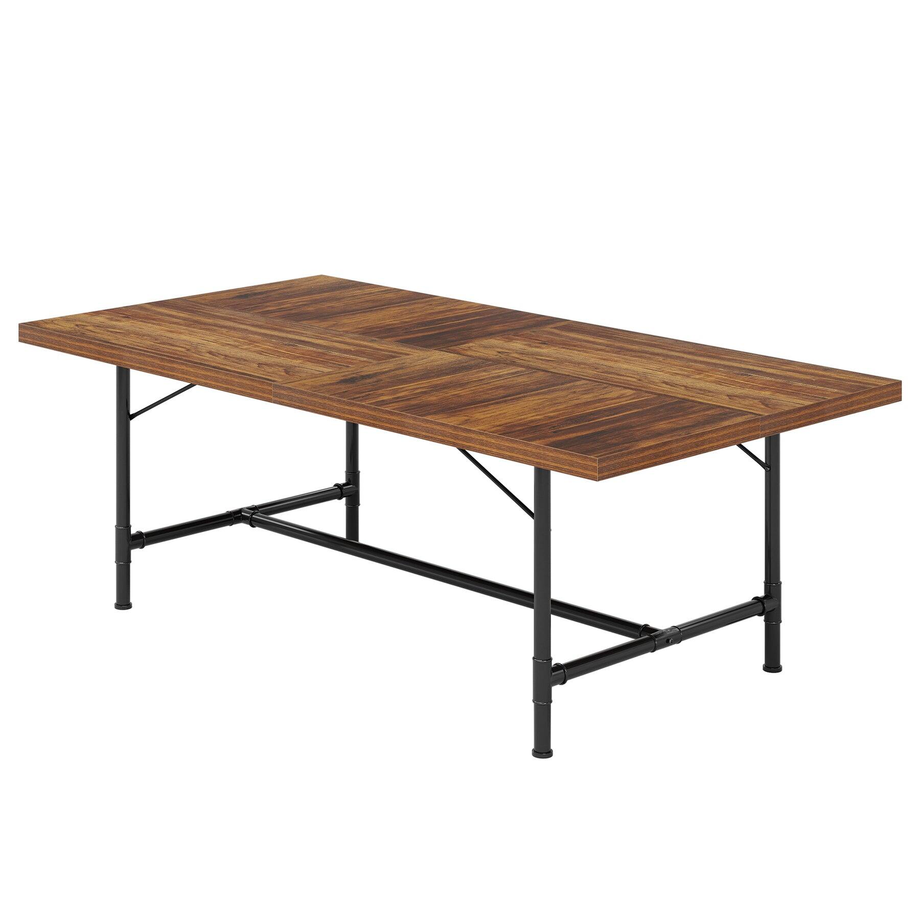 Tribesigns Conference Table with Engineered Wood Construction and Metal ...